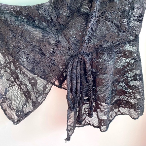 Black Lace Sheer Cover-Up size 2X Whimsigoth - Picture 4 of 5